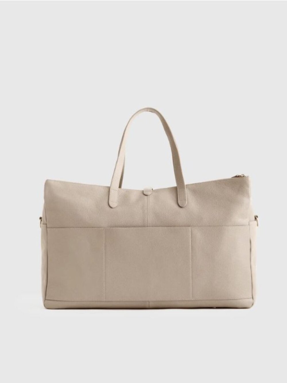 Quince Italian Leather Triple Compartment Weekender in Taupe NWOT - Picture 6 of 9
